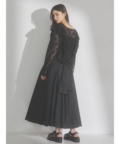 merry jenny（メリージェニー）の「wrapリボンタフタスカート（スカート・レディース・ピンク/オフホワイト/ブラック・FREE）」の9枚目の写真