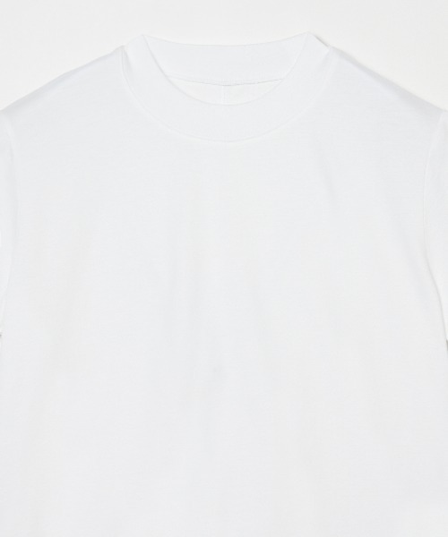 three dots(スリードッツ)の「サンデッドジャージー ミニTシャツ(Tシャツ/カットソー・レディース・ホワイト/ブラック/ライトグリーン/ネイビー・MEDIUM/SMALL)」の6枚目の写真