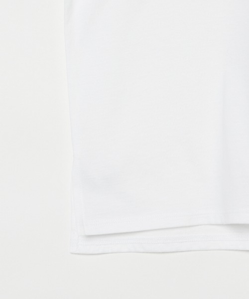 three dots(スリードッツ)の「サンデッドジャージー ミニTシャツ(Tシャツ/カットソー・レディース・ホワイト/ブラック/ライトグリーン/ネイビー・MEDIUM/SMALL)」の8枚目の写真