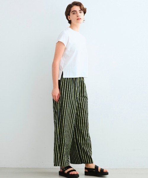 three dots(スリードッツ)の「サンデッドジャージー ミニTシャツ(Tシャツ/カットソー・レディース・ホワイト/ブラック/ライトグリーン/ネイビー・MEDIUM/SMALL)」の13枚目の写真