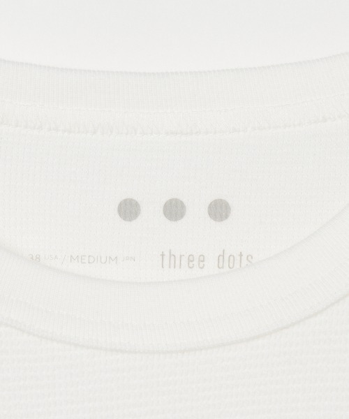 three dots(スリードッツ)の「スーピマベアワッフル スウェットシャツ(スウェット・メンズ・ホワイト/ブラック/ライトグリーン・LARGE/MEDIUM/SMALL)」の14枚目の写真