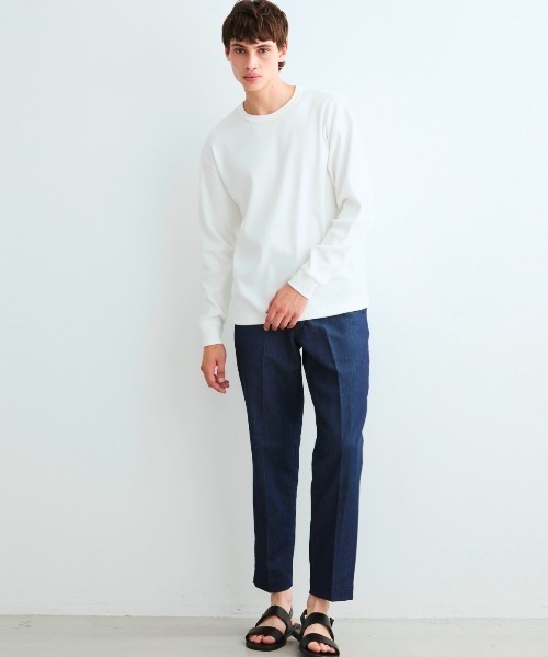 three dots(スリードッツ)の「スーピマベアワッフル スウェットシャツ(スウェット・メンズ・ホワイト/ブラック/ライトグリーン・LARGE/MEDIUM/SMALL)」の8枚目の写真