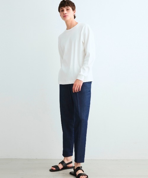 three dots(スリードッツ)の「スーピマベアワッフル スウェットシャツ(スウェット・メンズ・ホワイト/ブラック/ライトグリーン・LARGE/MEDIUM/SMALL)」の7枚目の写真