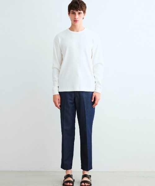 three dots（スリードッツ）の「スーピマベアワッフル スウェット