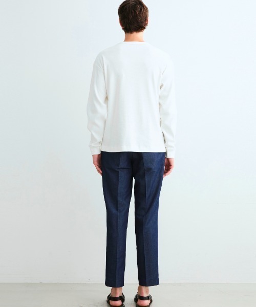 three dots(スリードッツ)の「スーピマベアワッフル スウェットシャツ(スウェット・メンズ・ホワイト/ブラック/ライトグリーン・LARGE/MEDIUM/SMALL)」の4枚目の写真