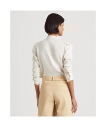 美品　ラルフローレン RALPH LAUREN ラッフルトリムストライプブラウス 美品 ラルフローレン RALPH LAUREN ラッフルトリムストライプ