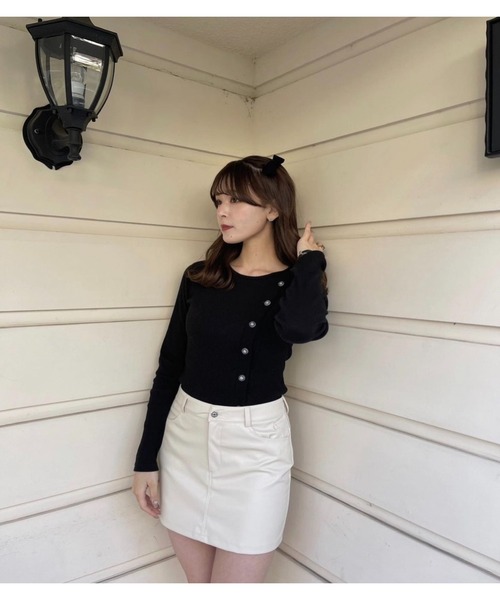 epine（エピヌ）の「e low mini skirt leather（スカート・レディース・ホワイト/ピンク・M/S）」の16枚目の写真