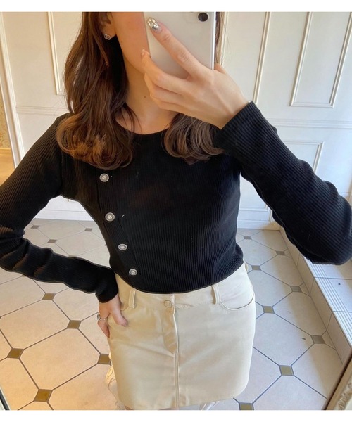 epine（エピヌ）の「e low mini skirt leather（スカート・レディース・ホワイト/ピンク・M/S）」の6枚目の写真