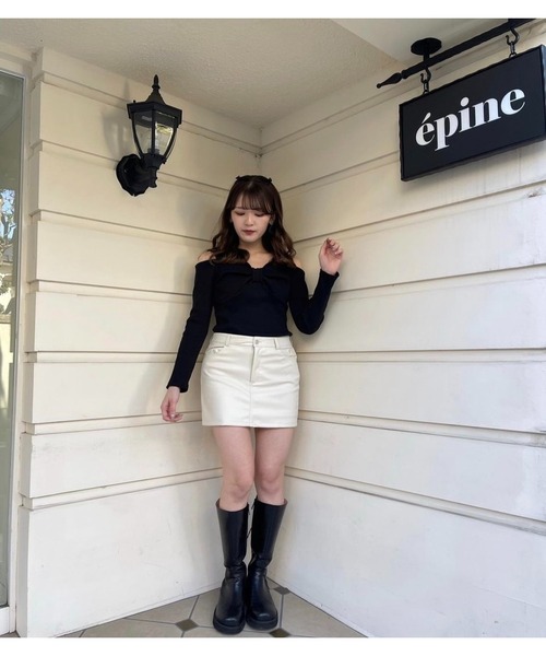 epine（エピヌ）の「e low mini skirt leather（スカート・レディース・ホワイト/ピンク・M/S）」の22枚目の写真