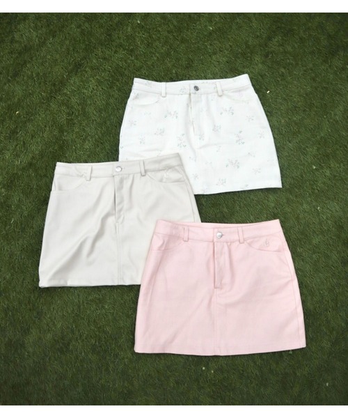 epine（エピヌ）の「e low mini skirt leather（スカート・レディース・ホワイト/ピンク・M/S）」の7枚目の写真