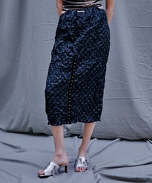 Pジャガードワッシャープリーツスカート / P Jacquard Washed Pleats Skirt
