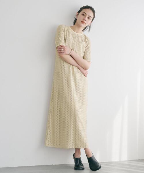 EMMEL REFINES／EM バルファスレース ワンピース 人気の白！ EMMEL REFINES（エメルリファインズ）の「＜EMMEL REFINES＞EM