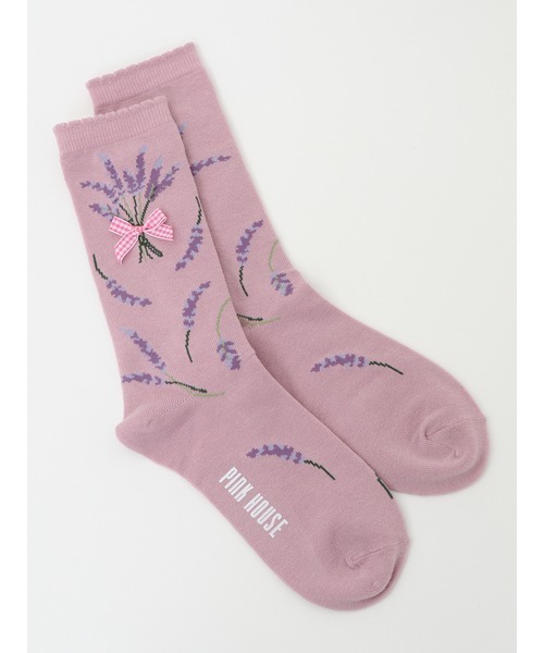 PINK HOUSE(ピンクハウス)の「ラベンダーモチーフソックス(ソックス/靴下・レディース・サックスブルー/ピンク/ネイビー/ホワイト・フリー)」の4枚目の写真