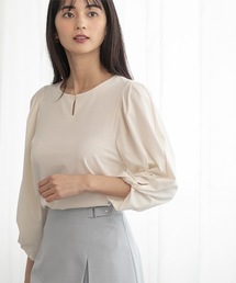 index | ツイストスリーブトップス【接触冷感/洗濯機洗い可】(Tシャツ/カットソー)