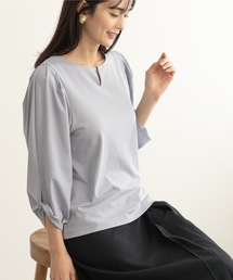 index | ツイストスリーブトップス【接触冷感/洗濯機洗い可】(Tシャツ/カットソー)