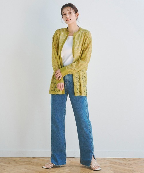 Droite lautreamont（ドロワットロートレアモン）の「リブ2WAYタンクトップ《洗濯機で洗える》（キャミソール・レディース・オフホワイト/ブラック/オレンジ・M）」の18枚目の写真