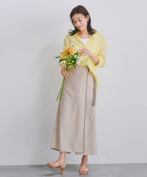 Droite lautreamont（ドロワットロートレアモン）の「リブ2WAYタンクトップ《洗濯機で洗える》（キャミソール・レディース・オフホワイト/ブラック/オレンジ・M）」の14枚目の写真