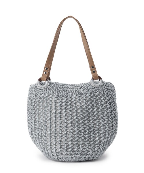 SHOO・LA・RUE（シューラルー）の「◆ウッドポイント ニット バルーン トートバッグ（トートバッグ・レディース・ブラック/グレー/アイボリー・00）」の7枚目の写真