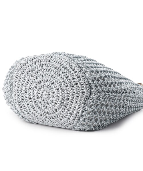 SHOO・LA・RUE（シューラルー）の「◆ウッドポイント ニット バルーン トートバッグ（トートバッグ・レディース・ブラック/グレー/アイボリー・00）」の8枚目の写真