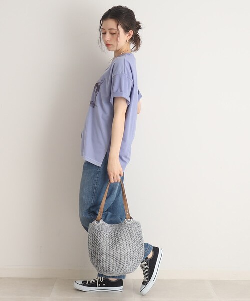 SHOO・LA・RUE（シューラルー）の「◆ウッドポイント ニット バルーン トートバッグ（トートバッグ・レディース・ブラック/グレー/アイボリー・00）」の17枚目の写真