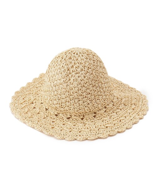 couture brooch（クチュールブローチ）の「◆ペーパースカラハット（ハット・レディース・ブラウン/アイボリー・00）」の2枚目の写真