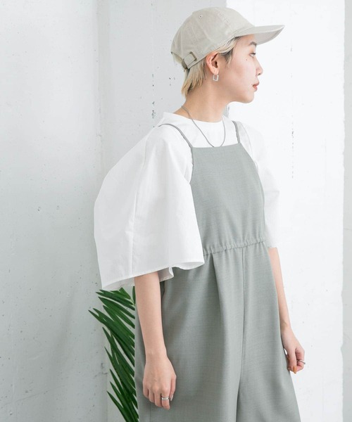 KBF(ケイビーエフ)の「ドッキングボリュームスリーブTEE(Tシャツ/カットソー・レディース・ブラック/グリーン系その他/オフホワイト・ONE)」の5枚目の写真