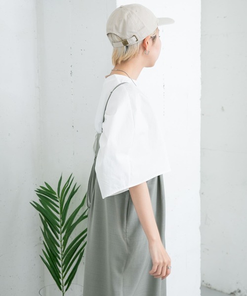 KBF(ケイビーエフ)の「ドッキングボリュームスリーブTEE(Tシャツ/カットソー・レディース・ブラック/グリーン系その他/オフホワイト・ONE)」の9枚目の写真