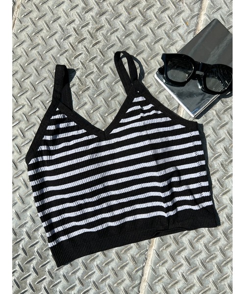 WC(ダブル シー)の「ボーダーキャミソール(キャミソール・レディース・ホワイト/ブラック・FREE)」の12枚目の写真