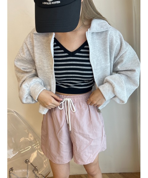 WC(ダブル シー)の「ボーダーキャミソール(キャミソール・レディース・ホワイト/ブラック・FREE)」の4枚目の写真