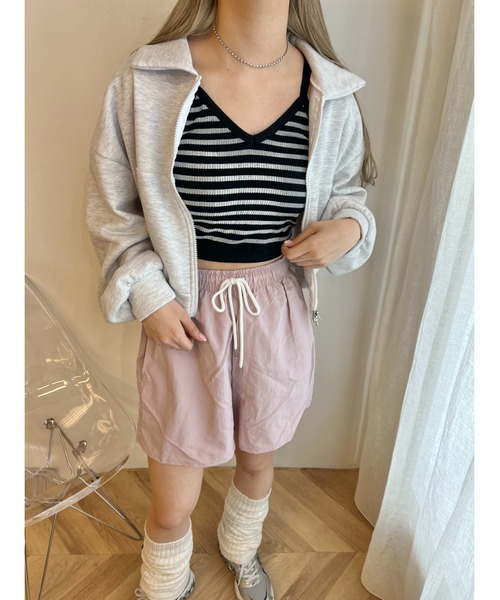 WC(ダブル シー)の「ボーダーキャミソール(キャミソール・レディース・ホワイト/ブラック・FREE)」の5枚目の写真