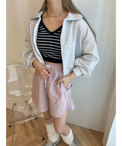 WC(ダブル シー)の「ボーダーキャミソール(キャミソール・レディース・ホワイト/ブラック・FREE)」の6枚目の写真