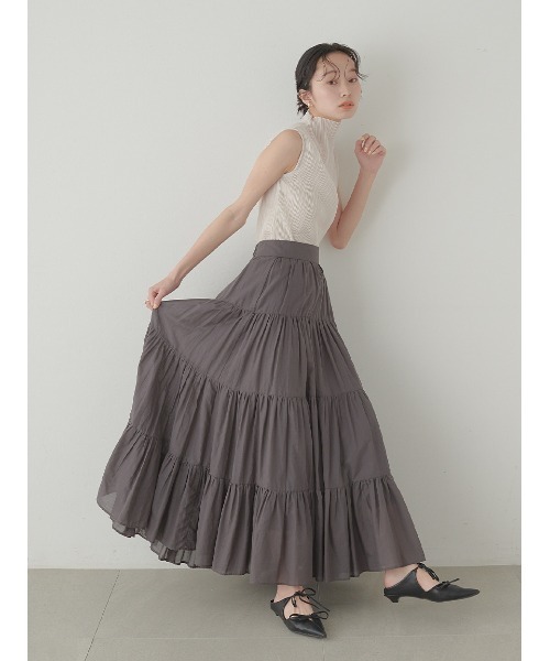 Stylevoice for xxx（スタイルヴォイスフォー）の「プリーツブルーゼノースリトップス（Tシャツ/カットソー・レディース・イエロー/グリーン/オフホワイト/ブラック・FREE）」の11枚目の写真