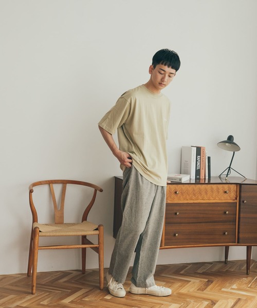 FORK&SPOON(フォークアンドスプーン)の「FORK&SPOON スモールチェックタックパンツ(その他パンツ・メンズ・ブラウン/ホワイト系その他・4/5)」の6枚目の写真