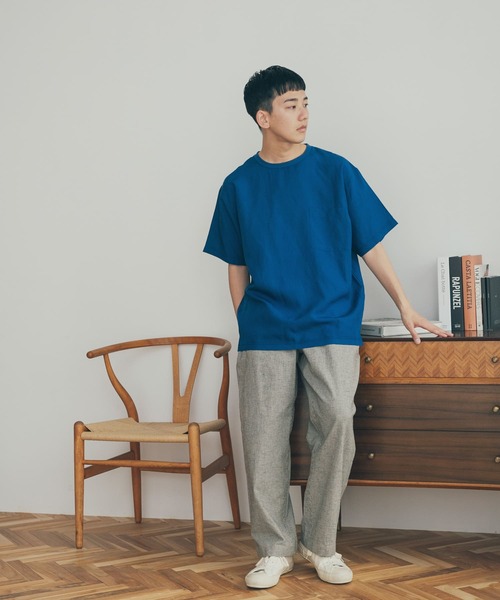 FORK&SPOON(フォークアンドスプーン)の「FORK&SPOON スモールチェックタックパンツ(その他パンツ・メンズ・ブラウン/ホワイト系その他・4/5)」の4枚目の写真