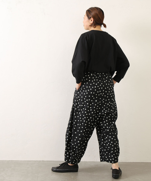 JOURNAL STANDARD LUXE(ジャーナルスタンダード ラックス)の「リネンドット タックバルーンパンツ(その他パンツ・レディース・ブラック/ネイビー・FREE)」の14枚目の写真