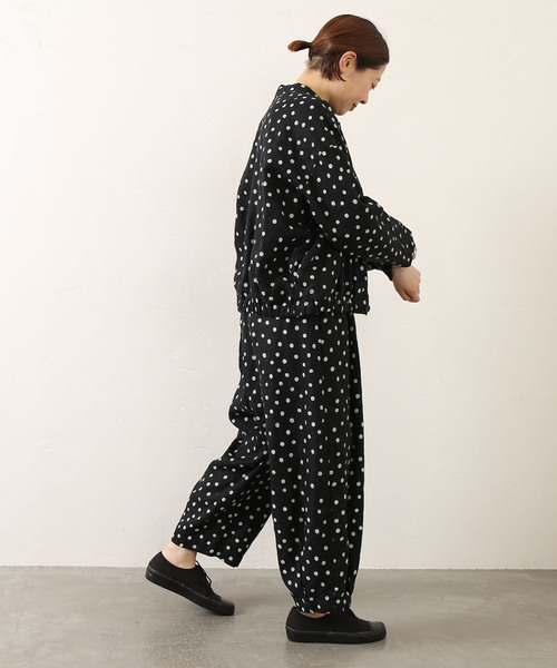 美品✨ジャーナルスタンダードラックスリネンパンツ バルーン ドット柄 JOURNAL STANDARD LUXE（ジャーナルスタンダード ラックス）の「リネン