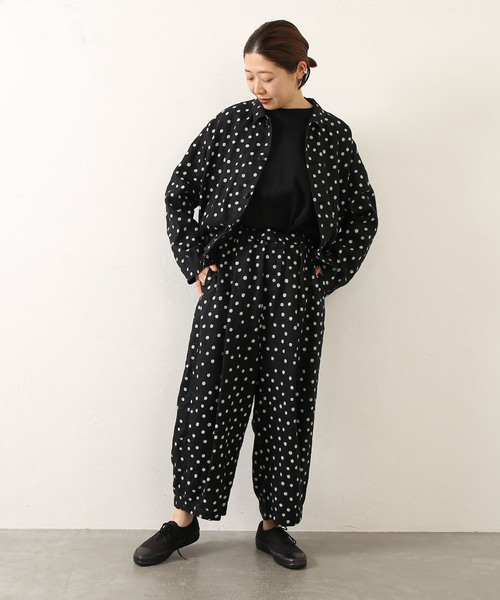 JOURNAL STANDARD LUXE(ジャーナルスタンダード ラックス)の「リネンドット タックバルーンパンツ(その他パンツ・レディース・ブラック/ネイビー・FREE)」の19枚目の写真