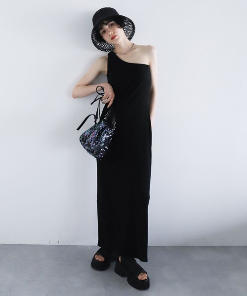 PAGEBOY(ページボーイ)の「カップツキワンショルワンピース(ワンピース・レディース・ブラック/ブラウン・FREE)」の12枚目の写真