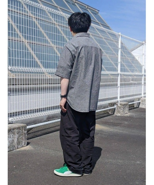 BACK NUMBER(バックナンバー)の「【BACK NUMBER】綿麻プルオーバー半袖シャツ(シャツ/ブラウス・メンズ・ブルー/ブラック・L/XL/M)」の17枚目の写真