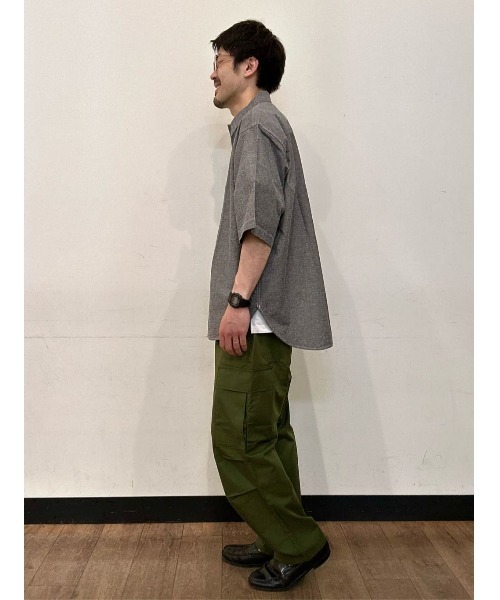 BACK NUMBER(バックナンバー)の「【BACK NUMBER】綿麻プルオーバー半袖シャツ(シャツ/ブラウス・メンズ・ブルー/ブラック・L/XL/M)」の21枚目の写真
