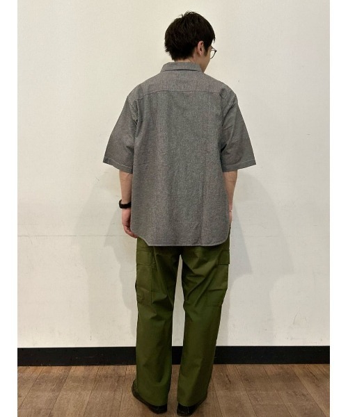 BACK NUMBER(バックナンバー)の「【BACK NUMBER】綿麻プルオーバー半袖シャツ(シャツ/ブラウス・メンズ・ブルー/ブラック・L/XL/M)」の8枚目の写真