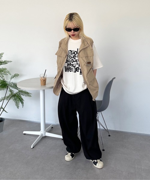 sedacle（セダクル）の「ワイドルーズシルエットスラックスパンツ（スラックス・メンズ・グレー/ブラック・SMALL/MEDIUM/LARGE）」の21枚目の写真