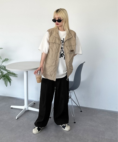 sedacle（セダクル）の「ワイドルーズシルエットスラックスパンツ（スラックス・メンズ・グレー/ブラック・SMALL/MEDIUM/LARGE）」の9枚目の写真