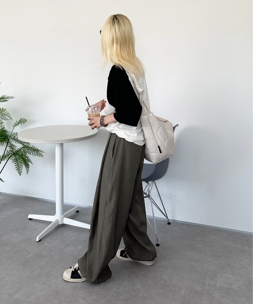 sedacle（セダクル）の「ワイドルーズシルエットスラックスパンツ（スラックス・メンズ・グレー/ブラック・SMALL/MEDIUM/LARGE）」の7枚目の写真