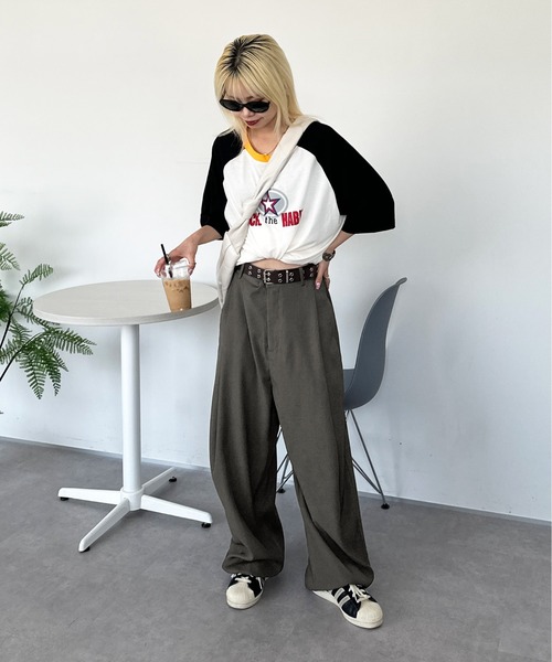 sedacle（セダクル）の「ワイドルーズシルエットスラックスパンツ（スラックス・メンズ・グレー/ブラック・SMALL/MEDIUM/LARGE）」の22枚目の写真