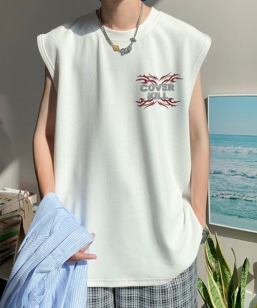 MGV(エムジーヴィー)の「”RUSSH"ノースリーブTシャツ(タンクトップ・メンズ・ホワイト/グレー/ブラック・MEDIUM/LARGE/X-LARGE)」の7枚目の写真