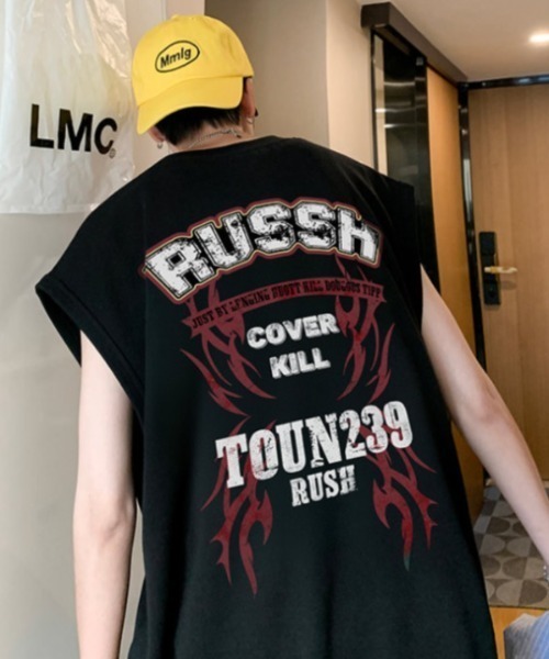 MGV(エムジーヴィー)の「”RUSSH"ノースリーブTシャツ(タンクトップ・メンズ・ホワイト/グレー/ブラック・MEDIUM/LARGE/X-LARGE)」の8枚目の写真