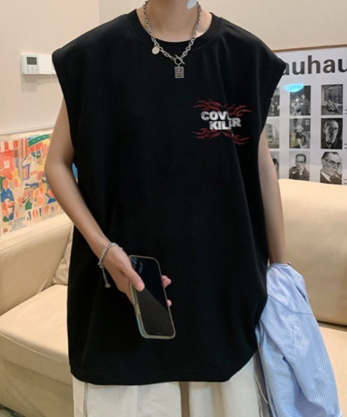 MGV(エムジーヴィー)の「”RUSSH"ノースリーブTシャツ(タンクトップ・メンズ・ホワイト/グレー/ブラック・MEDIUM/LARGE/X-LARGE)」の10枚目の写真