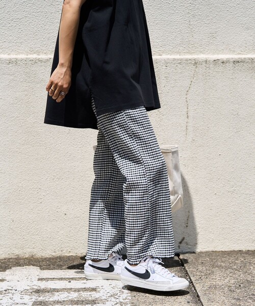 フリークスストア　チェッカーパンツ FREAK'S STORE パンツ T/R CHECK EASY PANT/テトロン チェック