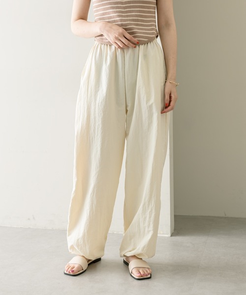 mystic（ミスティック）の「ドロストイージパンツ（カーゴパンツ・レディース・アイボリー/ピンク・FREE）」の3枚目の写真
